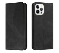 Lanshui Custodie, Magnetic Wallet Case with Card Slots, Shockproof Flip Leather Texture Cover Compatible with iPhone 16 E 6.1 inch(Nero)