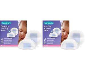 Lansinoh 44265 Coppette Assorbilatte con Nucleo Blue Lock Ultra Assorbenti e Sempre Asciutte, 60 Coppette (Confezione da 2)