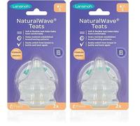 Lansinoh Momma Tettarella Naturalwave a Flusso Lento, Trasparente (Confezione da 2)