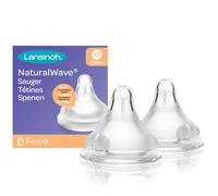 Lansinoh NaturalWave - Set di 2 tettarelle, misura XS - flusso di latte extra lento - adatto per neonati - a partire da 0 mesi