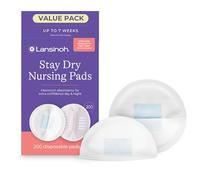 Lansinoh Stay Dry - Assorbenti monouso per allattamento, morbidi e super assorbenti, essenziali per l'allattamento al seno, per mamme, 200 pezzi