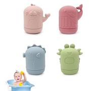 Lansls Giochi Da Bagno Per Bambini, 4 Pezzi Giocattoli Neonato Bambino Morbido e Senza Bpa, Giochi Bagnetto Bagno Per Bambini, Bagnetto Neonato Giocattoli Per Bambino 1 2 3 4 Anni Regalo (B)