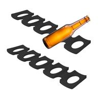 Lansls Set Di 2 Portabottiglie Per Frigorifero, In Silicone, Antiscivolo, Portabottiglie Pieghevole, Può Contenere 15 Bottiglie, Per Cucina Pantry Cabinet Porta Birra (Nero)
