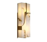 LANTANB Applique da parete a LED a luce calda con collegamento a filo, lampada da parete moderna in alabastro, lampada da parete in marmo naturale. Apparecchi di illuminazione decorativa per corridoio