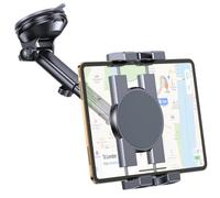 Lantazi Supporto Tablet Auto【Ventosa ad alta tenuta】Porta Tablet da e Regolabile a 360° per Parabrezza, porta tablet da auto compatibile con iPad/Pro/Air/Mini, Galaxy e tablet/smartphone da 4,7-12,9”