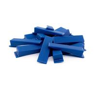 Lantelme 10 pezzi cunei di montaggio pendenza 1 mm - 15 mm | set di cunei di regolazione in plastica robusta blu | cunei per finestre porte mobili posa a pavimento | cunei in plastica montaggio porta