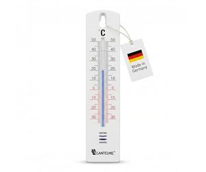 Lantelme, 3188, Termometro per interni ed esterni, in plastica, temperatura analogica da -35 a +50 °C, colore bianco, 20 cm