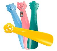 Lantelme bambini calzascarpe set 4 pezzi di plastica in verde blu giallo rosa 3108