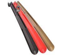 Lantelme Calzascarpe 65 cm | 3 pezzi con colori assortiti | in plastica | lunghezza e stabile (Nero Rosso Oro)