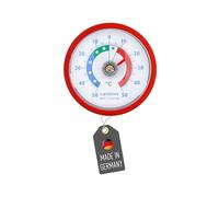 Lantelme Termometro autoadesivo per frigorifero, adatto anche per congelatore, congelatore, frigorifero, frigorifero, da incollare, bimetallico e analogico (rosso)