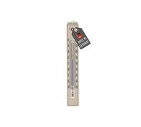 Lantelme Termometro da giardino con indicazione della temperatura da -30 °C a +50 °C, analogico, resistente alle intemperie, 17 cm, in plastica, colore beige, termometro per interni ed esterni