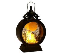 Lantern a lume di candela, lanterna di candele di Halloween 3.74x6, 69 pollici LED Vintage Round sospeso per il Natale, batteria da centro da tavolo comprendeva zucche