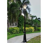 Lantern Post Lighting Outdoor, Paesaggio Europeo Villa High Pole Lantern Garden Community Glass Street Light Tradition Victorian Outdoor Impermeabile Lampada da Pavimento in Stile Pavimento Colle