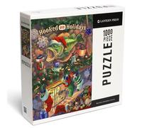 Lantern Press Hooked on Holidays Puzzle - Dipinto a mano a olio di basso natalizio, puzzle da 1000 pezzi per adulti, prodotto negli Stati Uniti, puzzle ecologico di alta qualità con poster di