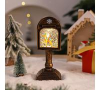 Lanterna a forma di globo di neve natalizia con musica, lanterna ad acqua