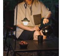 Lanterna a forma di pigna da esterno retrò con batteria ricaricabile fino a 80 ore, quattro modalità di illuminazione per un uso flessibile, facile porta di ricarica di tipo C (verde)