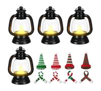 Lanterna a forma di pupazzo di neve, mini decorazione natalizia con cappello e sciarpa, lampada a LED da appendere per vacanze, inverno, feste in interni ed esterni, da tavolo, albero di Natale