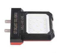 Lanterna a LED da 14 W per sistemi di batterie per utensili elettrici da 12 V a 72 V, con presa regolabile da 19 mm e 41 mm per un'illuminazione affidabile in cantiere (rosso)