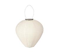 Lanterna a LED solare in nylon, 30 x 28 cm, colore bianco/bianco caldo, decorazione per esterni, palloncino, lampada solare per esterni, decorazione da giardino, balcone, illuminazione solare