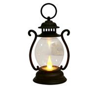 Lanterna a LED Vintage - Luce da Campeggio Portatile | Lampada a Batteria | Apparecchio in Stile Cherosene Rétro, Lume Notturno Decorativo per Camera da Letto, Design Piccola Lampadina a Olio