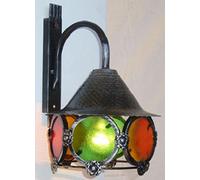 LANTERNA A MURO COLORI IN FERRO BATTUTO LANTERNE APPLIQUE LAMPIONE LAMPADE