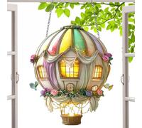 Lanterna a palloncino - Lanterna a mongolfiera, lanterna solare a mongolfiere lanterne | Solars Light Hots Airs palloncini lanterne | Finestra acrilica 2D modello pendente per campeggio in