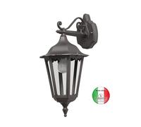 Lanterna a parete in giù D24 cm giardino alluminio Parigi D313.1 Made in Italy