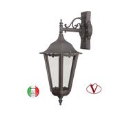Lanterna a parete in giù est giardino D31cm alluminio Parigi D415.1 Made in Ital