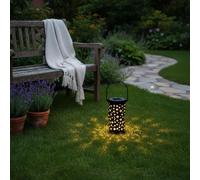 Lanterna a Proiezione di Stelle e Luna Sensore Crepuscolare per Prato, Balcone