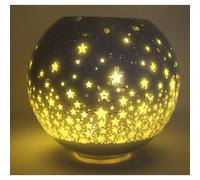 Lanterna a Vento Rotondo Con Natalizio Design E Luce LED H 19cm