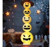 Lanterna a zucca decorativa di Halloween con 2 modalità di luce, lanterna a LED a forma di zucca, luce di zucca di Halloween per interni ed esterni, decorazione luminosa a forma di zucca per esterni e