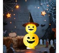Lanterna a zucca decorativa di Halloween con 2 modalità di luce, lanterna a LED a forma di zucca, luce di zucca di Halloween per interni ed esterni, decorazione luminosa a forma di zucca per esterni e