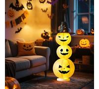 Lanterna a zucca decorativa di Halloween con 2 modalità di luce, lanterna a LED a forma di zucca, luce di zucca di Halloween per interni ed esterni, catena luminosa per interni ed esterni (125 cm)