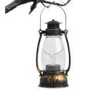 Lanterna antica a batteria in metallo - Lanterna decorativa vintage lanterna appesa decorativa | Lanterna Led con fiamma cablata o lanterna retrò per decorazione da tavolo per feste interni