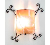 LANTERNA APPLIQUE COPPO IN FERRO BATTUTO LANTERNE APPLIQUE LAMPIONE LAMPADE