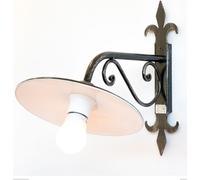 LANTERNA APPLIQUE IN FERRO BATTUTO PIATTO CRUCCOLINI PIATTO LAMPADA PLAFONIERA