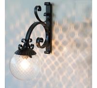 LANTERNA APPLIQUE LAMPADA SFERA D.20 FERRO BATTUTO CRUCCOLINI PLAFONIERA LAMPADE