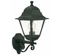 Lanterna Applique Retrò in Alto Lampada da Parete Vintage Media 60W Nera E27