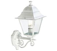 Lanterna Applique Retrò in Alto Lampada da Parete Vintage Media E27 Bianca 60W