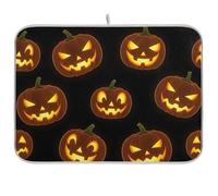 Lanterna arancione incandescente stuoia scolapiatti per bancone della cucina, tappetino reversibile assorbente per scolapiatti 45,7 x 61 cm