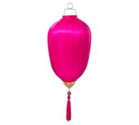 Lanterna asiatica, Lanterna cinese ovale in seta con nappa, lanterna giapponese sospesa a forma di melone for la decorazione feste in giardino all'aperto(Rose Red,16 Inch)