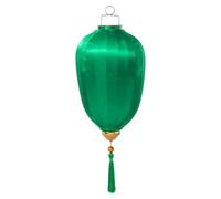 Lanterna asiatica, Lanterna cinese ovale in seta con nappa, lanterna giapponese sospesa a forma di melone for la decorazione feste in giardino all'aperto(Dark Green,20 Inch)