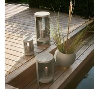 Lanterna AYTM Ora, grigio-marrone, altezza 58,4 cm, vetro, alluminio AYTM