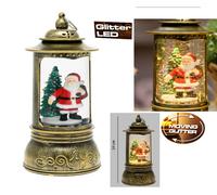 Lanterna Babbo Natale con Luce Effetto Neve in Movimento Decorazione Natalizia