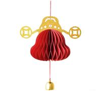 Lanterna cinese di Capodanno con motivi origami koi pesce e Dio della ricchezza, realizzata per appendere decorazione che rappresenta la prosperità (ricchezza-grande)