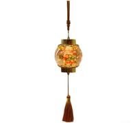 Lanterna cinese per Capodanno cinese, 42 cm, a LED, decorativa, da appendere, con design tradizionale rosso e oro, per feste in casa o vetrine (F)