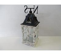 lanterna cm 60 shabby chic bianca in legno giardino arredamento candele