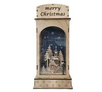 Lanterna con decorazioni natalizie e luce led