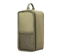 Lanterna da campeggio, capacità 5 l, con materiale in poliestere 600D e manico, custodia per il trasporto della lampada a olio con coperchio a libro e tasca frontale in rete per piccoli oggetti, 15 x