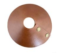 Lanterna da campeggio in pelle PU, copertura a forma di ventaglio per lampada a sospensione, design a pulsante facile da installare, protezione dalla pioggia per tenda all'aperto (marrone scuro)